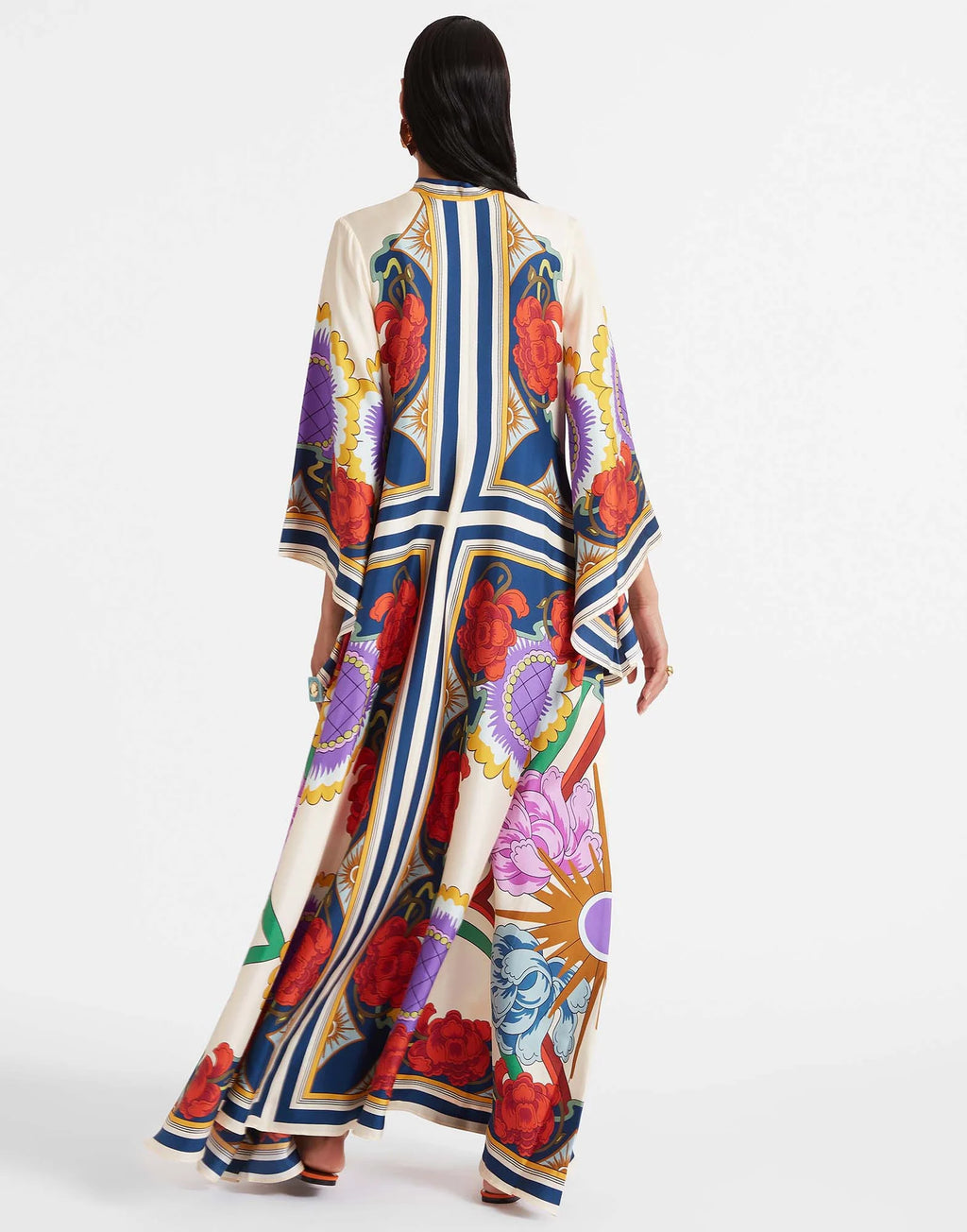 Robe kimono réversible | Fleur d'été