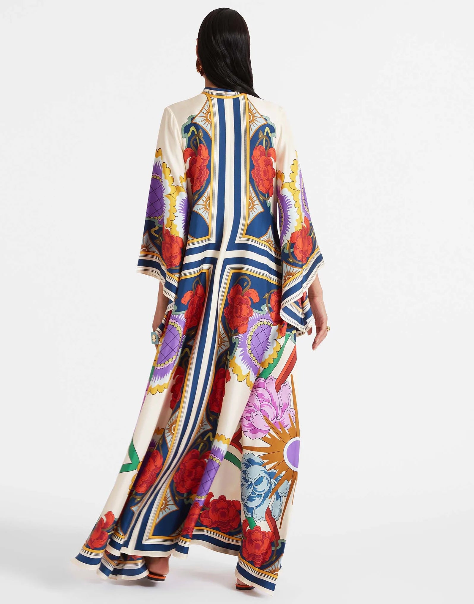 Robe kimono réversible | Fleur d'été