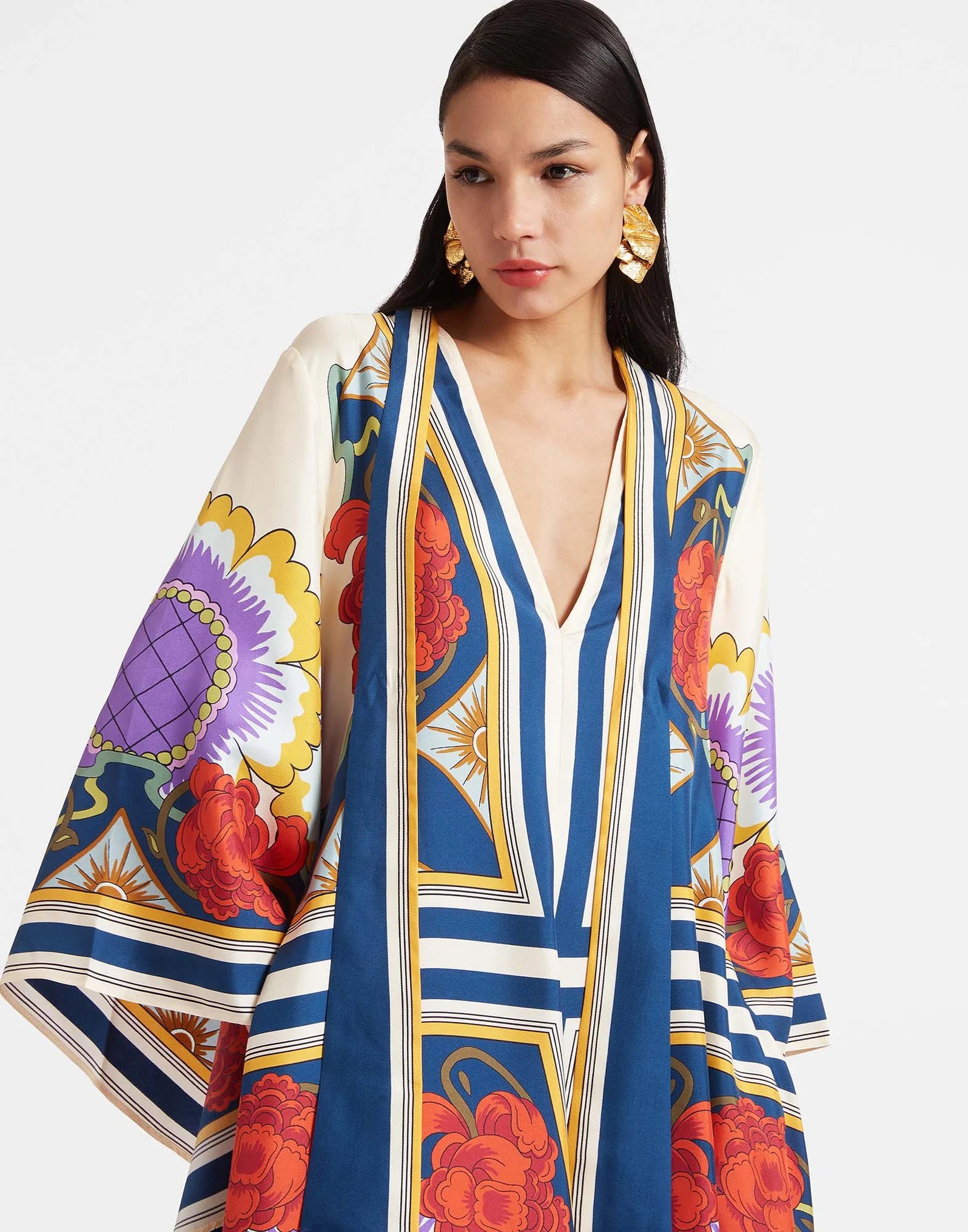 Robe kimono réversible | Fleur d'été