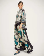 Robe kimono réversible | Bleu Abstrait