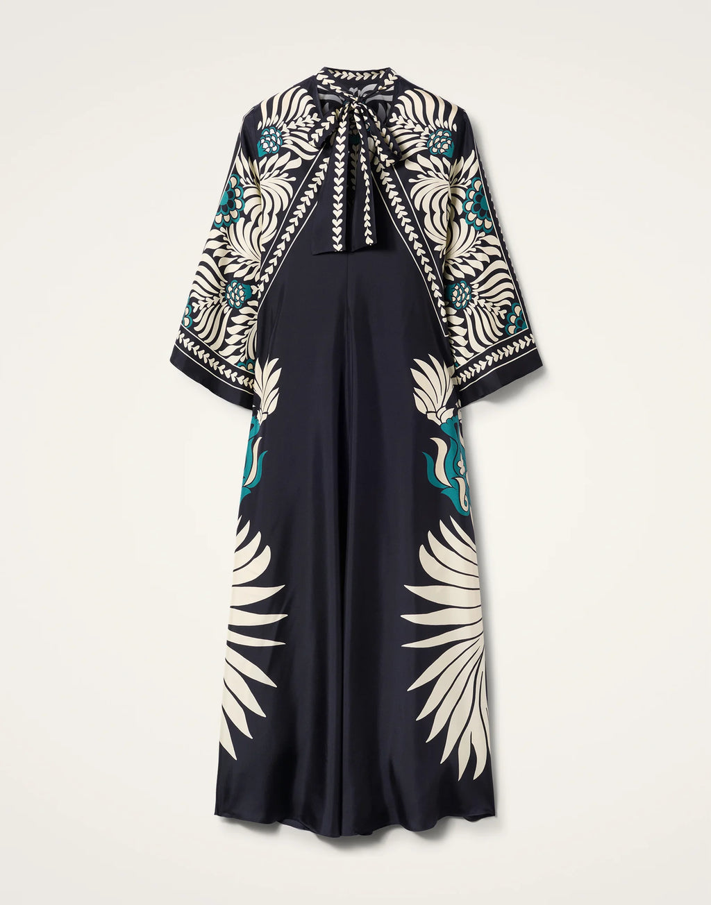 Robe kimono réversible | Bleu Abstrait