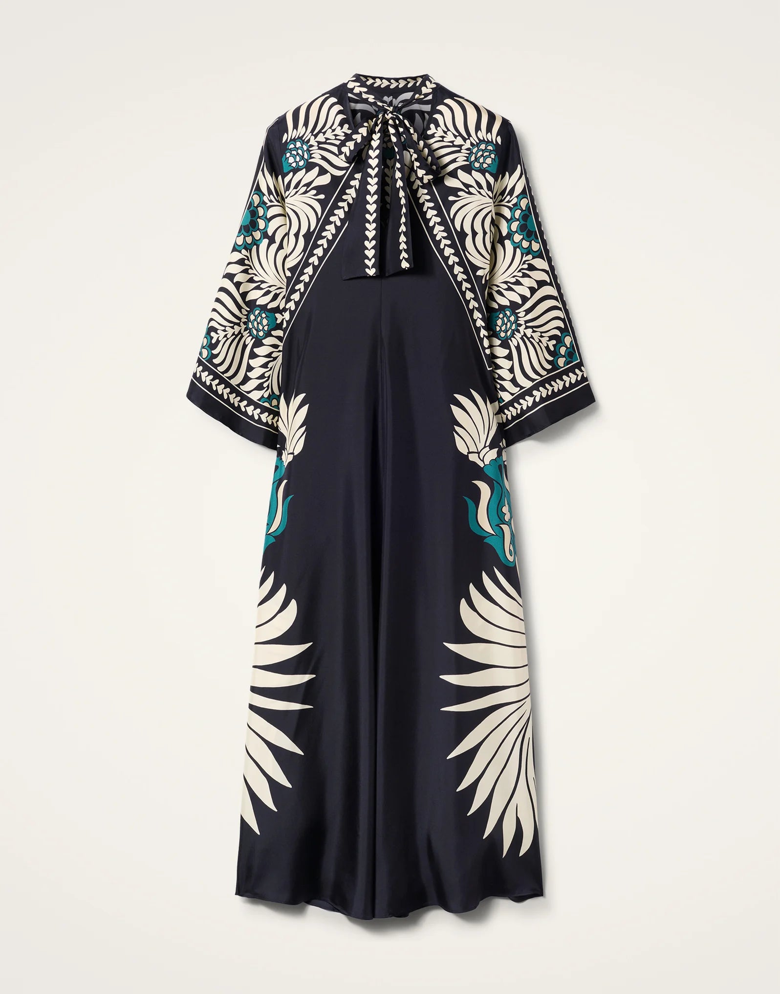 Robe kimono réversible | Bleu Abstrait