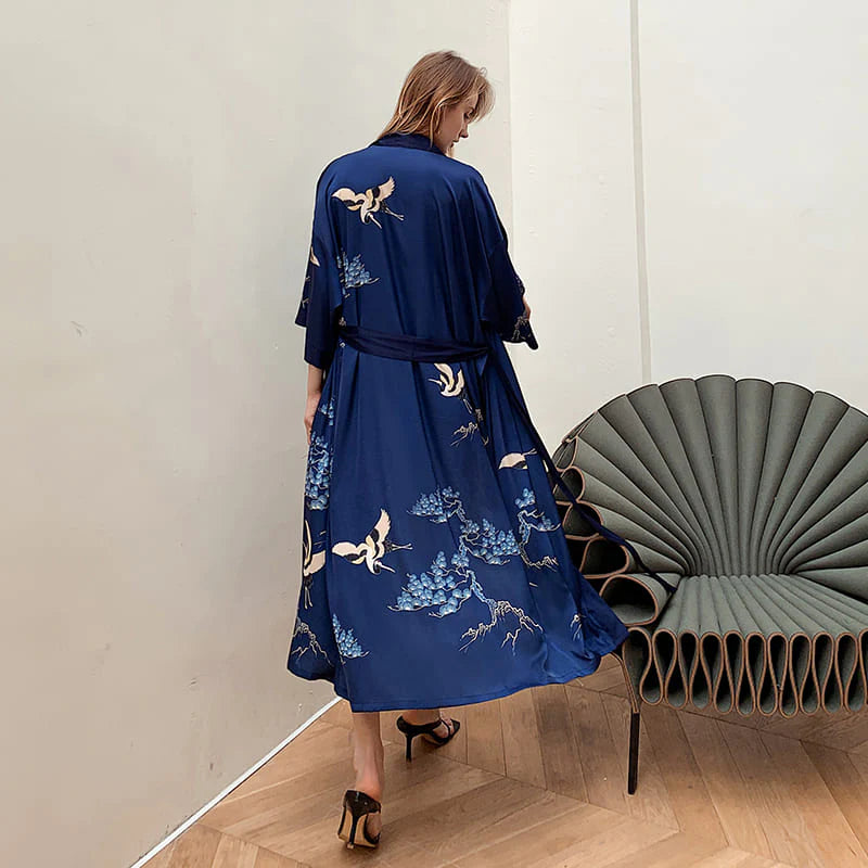 Kimono Robe de nuit | Saphir muet