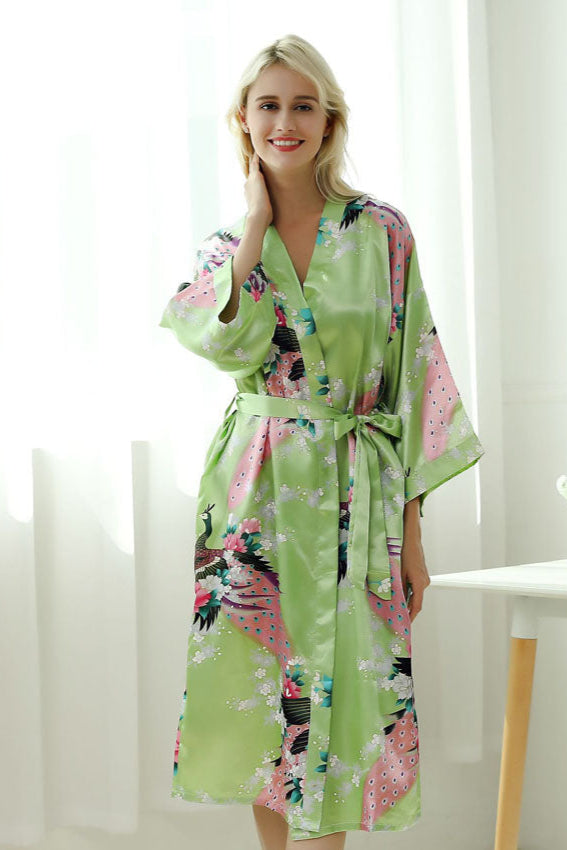 Kimono de nuit long | Vert De Sauge