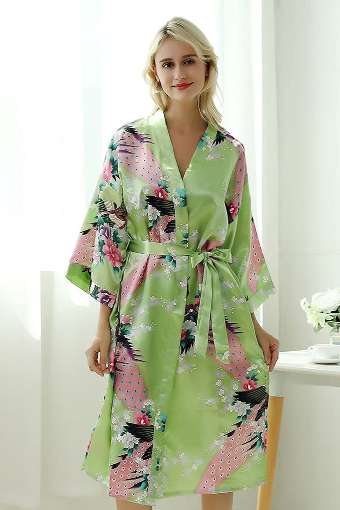 Kimono de nuit long | Vert De Sauge