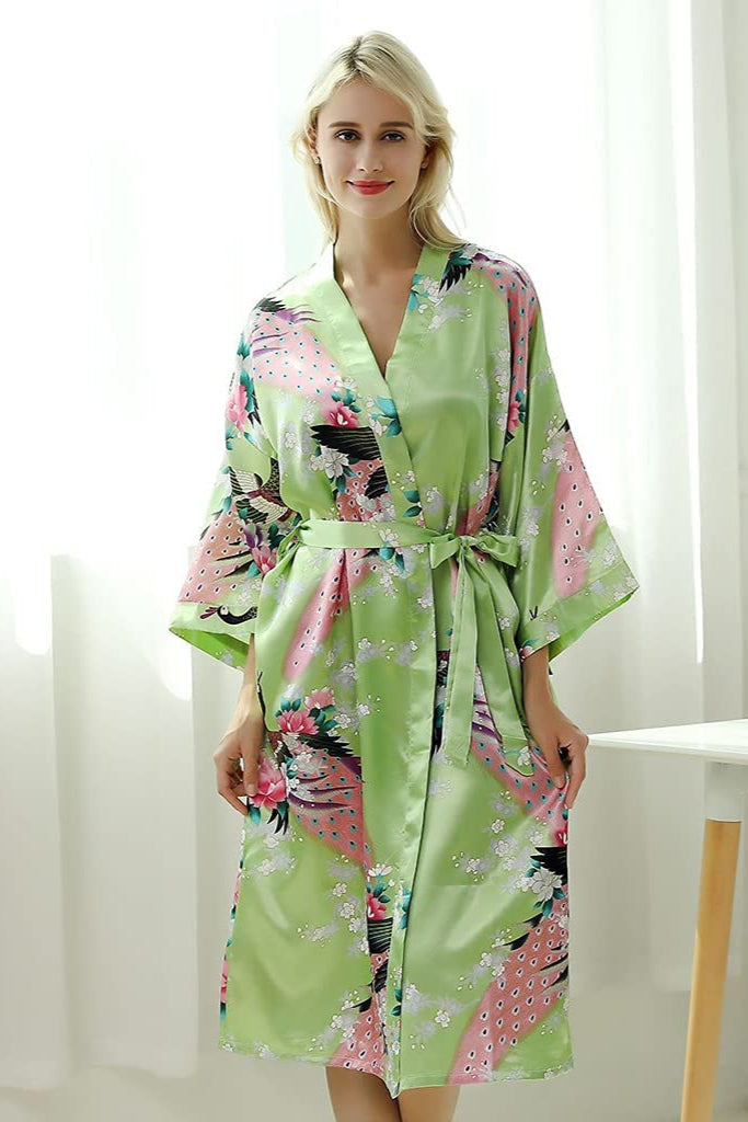 Kimono de nuit long | Vert De Sauge
