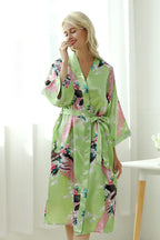 Kimono de nuit long | Vert De Sauge