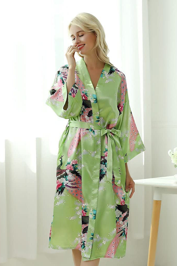 Kimono de nuit long | Vert De Sauge