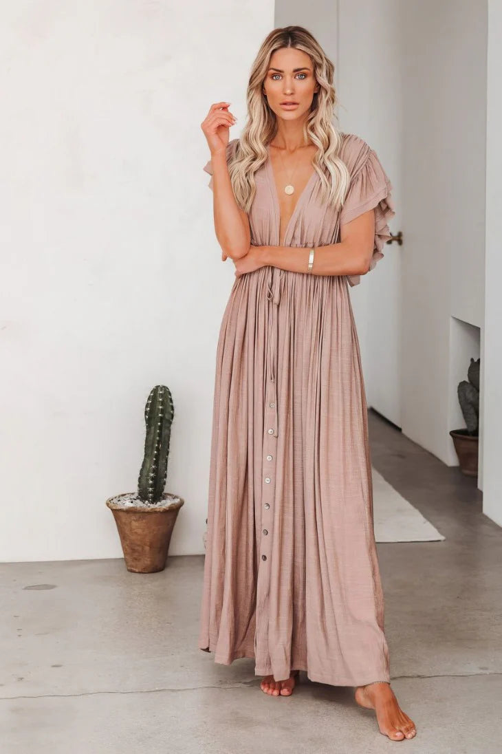 Kimono de plage Rose élégant