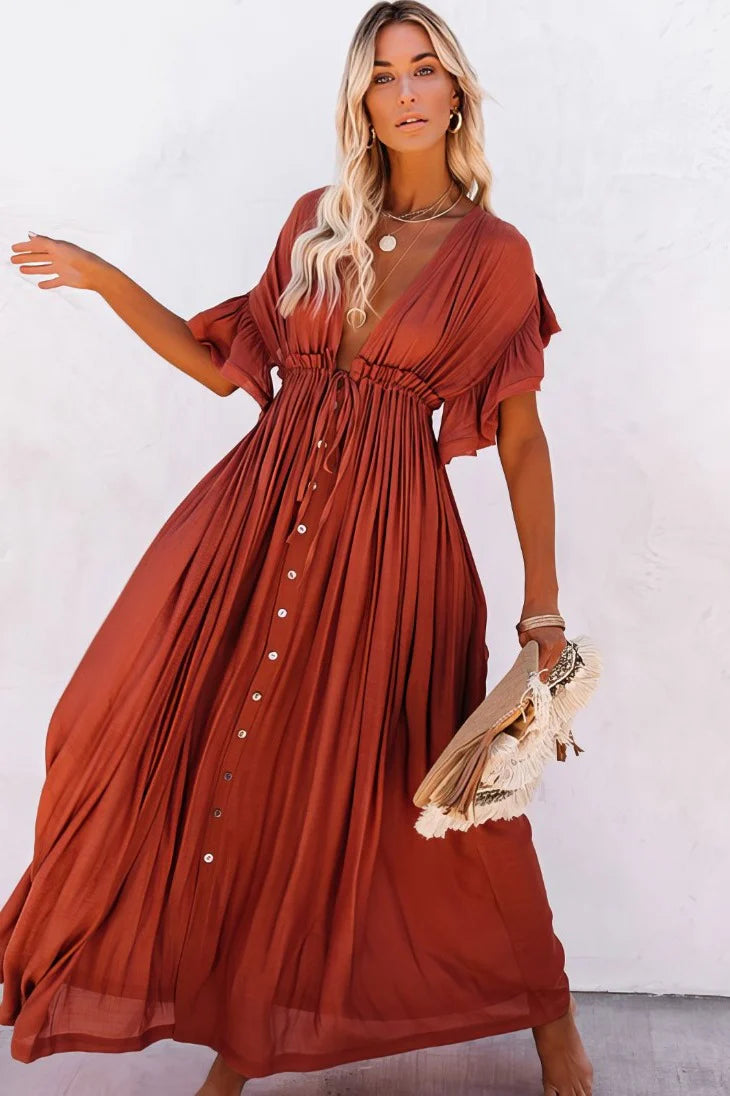 Kimono de plage Rouge élégante
