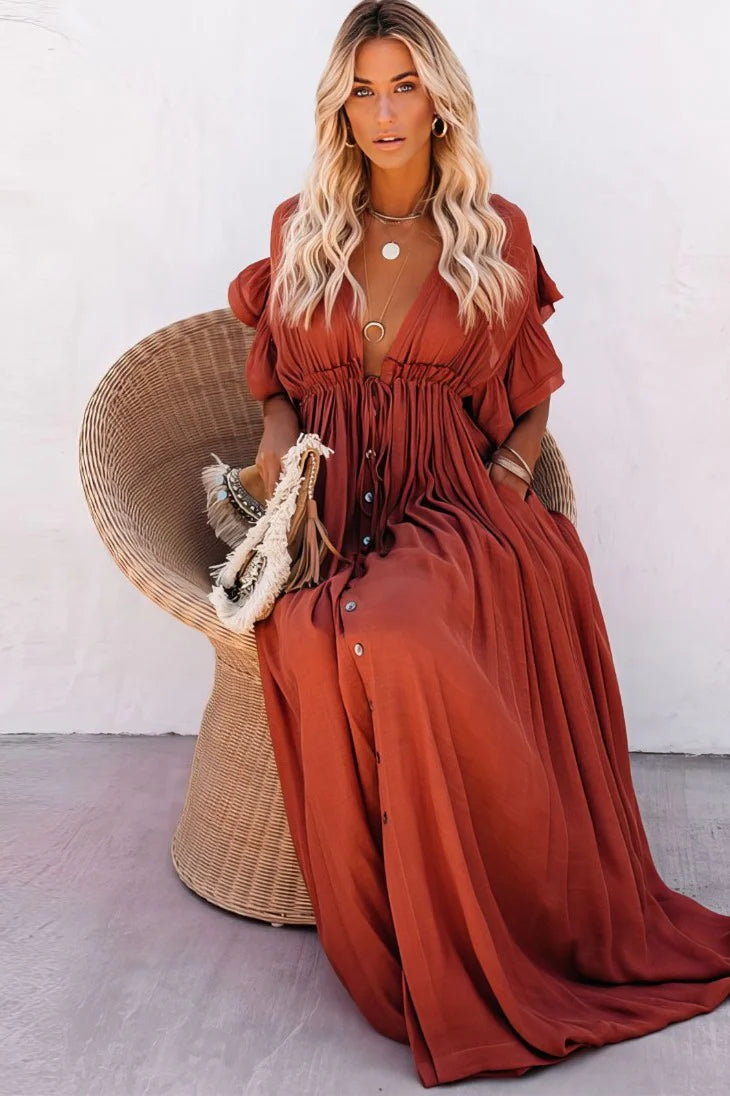 Kimono de plage Rouge élégante