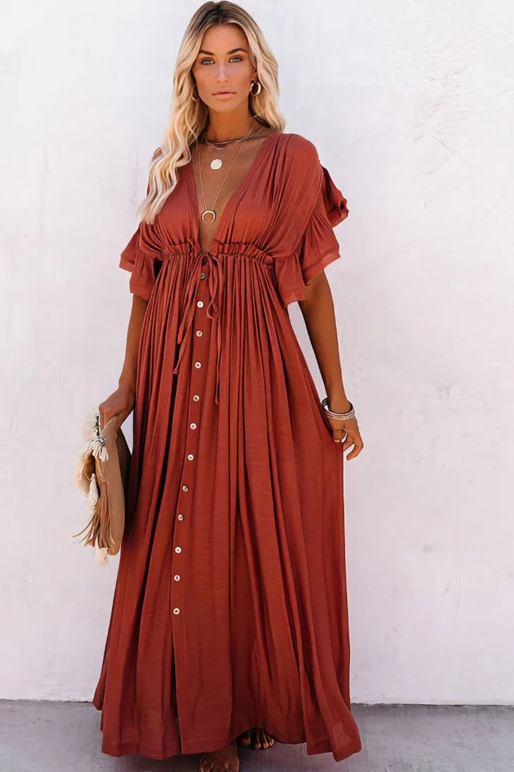 Kimono de plage Rouge élégante