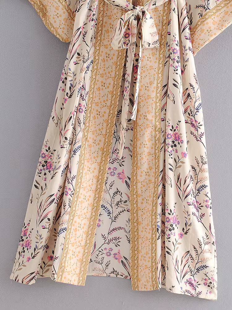 Kimono long bleu |  Peach pur