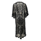 Kimono Femme Long Dentelle Noir