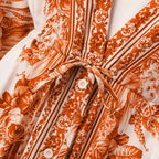Kimono Robe longue ceinturée | Éclat de mangue
