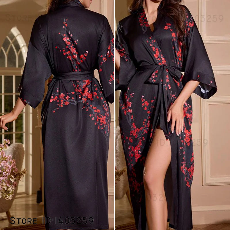 Robe longue en satin Fleur du Mal