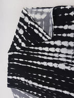 Robe Kimono Tie and Dye Manches Mi-longues Noir profond