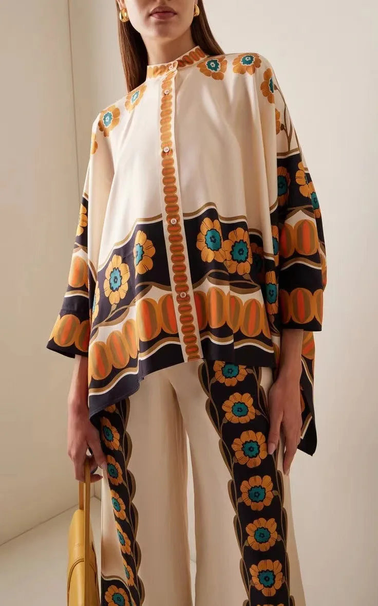 Ensemble Kimono Edition Limitée Jaune à Fleur
