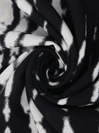 Robe Kimono Tie and Dye Manches Mi-longues Noir profond