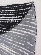 Robe Kimono Tie and Dye Manches Mi-longues Noir profond