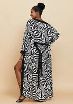 Kimono de plage Zèbre sauvage