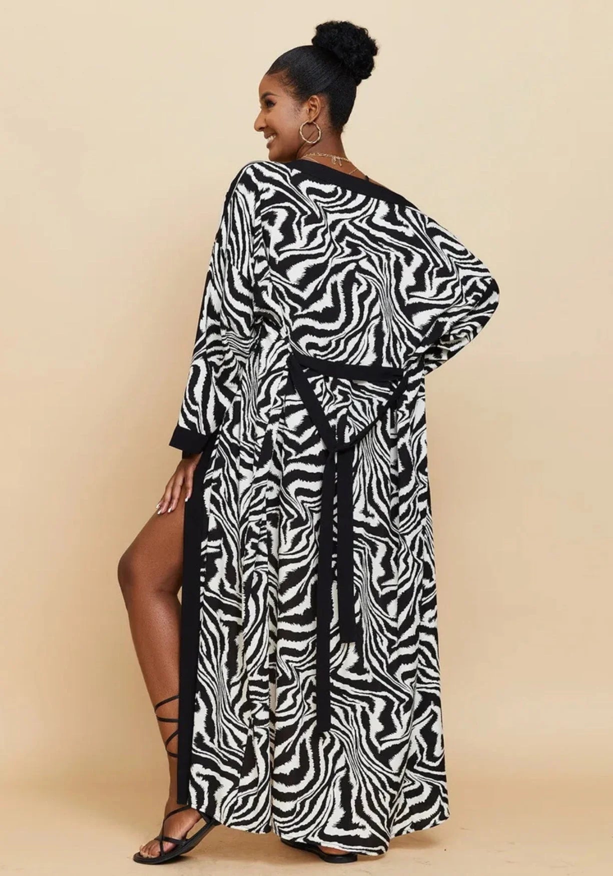 Kimono de plage Zèbre sauvage