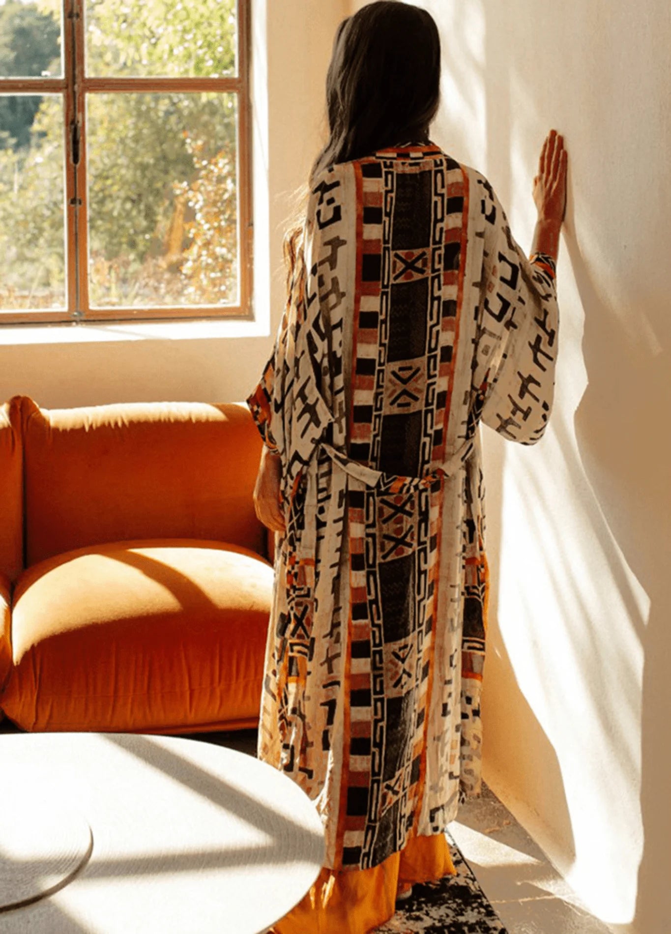 Kimono de plage Khaki