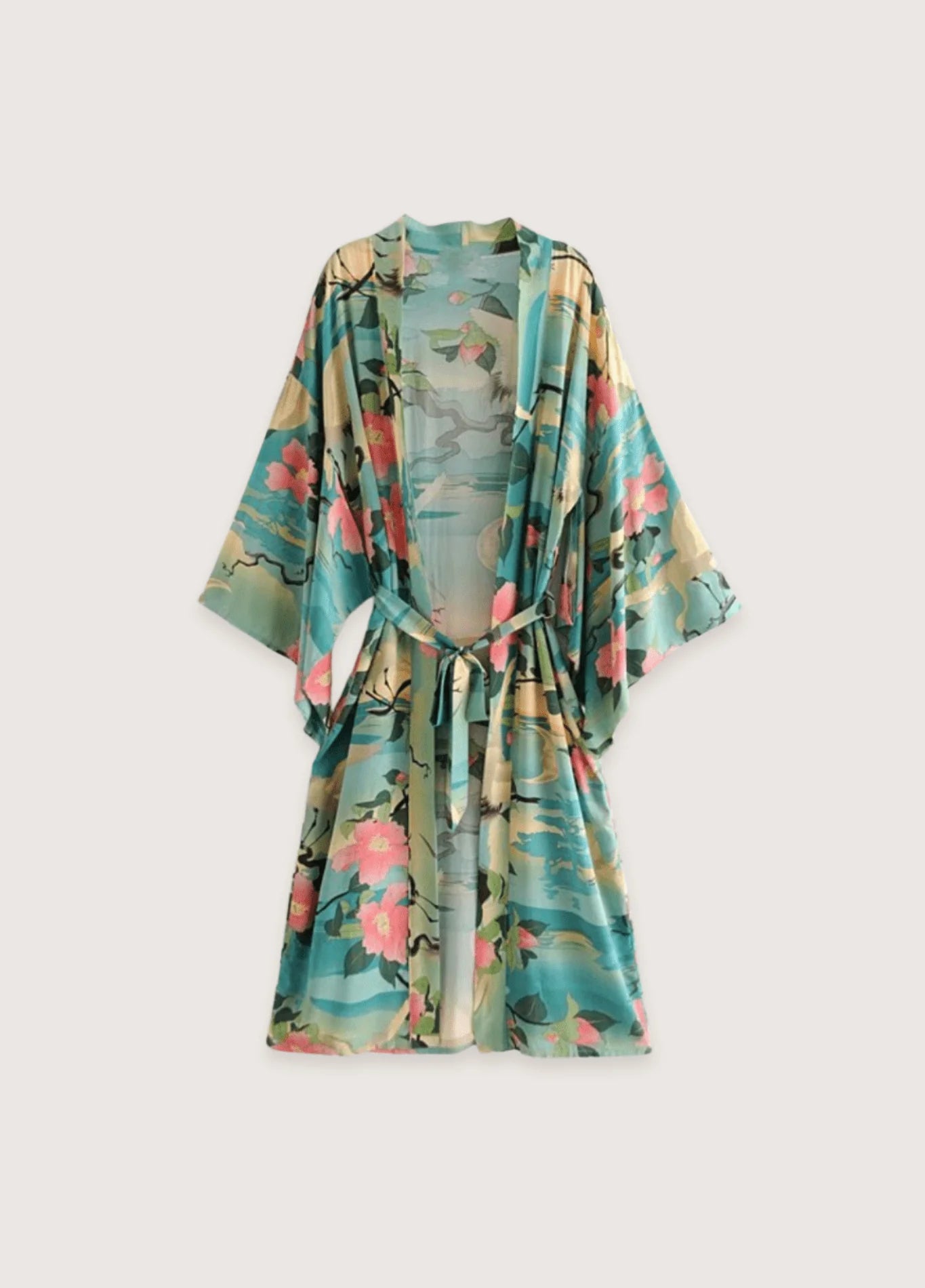 Kimono de plage Verte Croissant de Lune