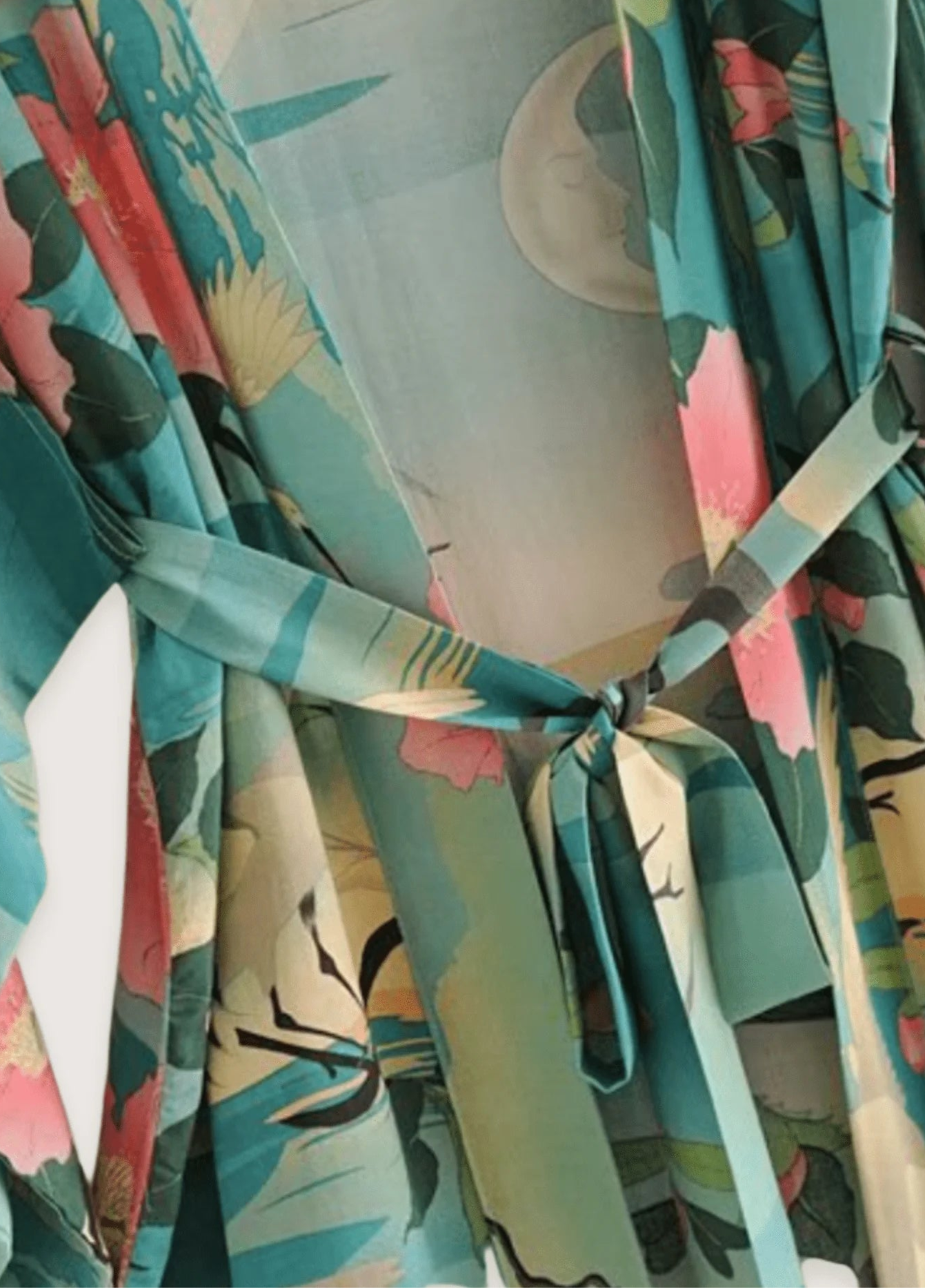 Kimono de plage Verte Croissant de Lune