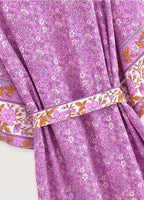Kimono long | Floral Fuchsia