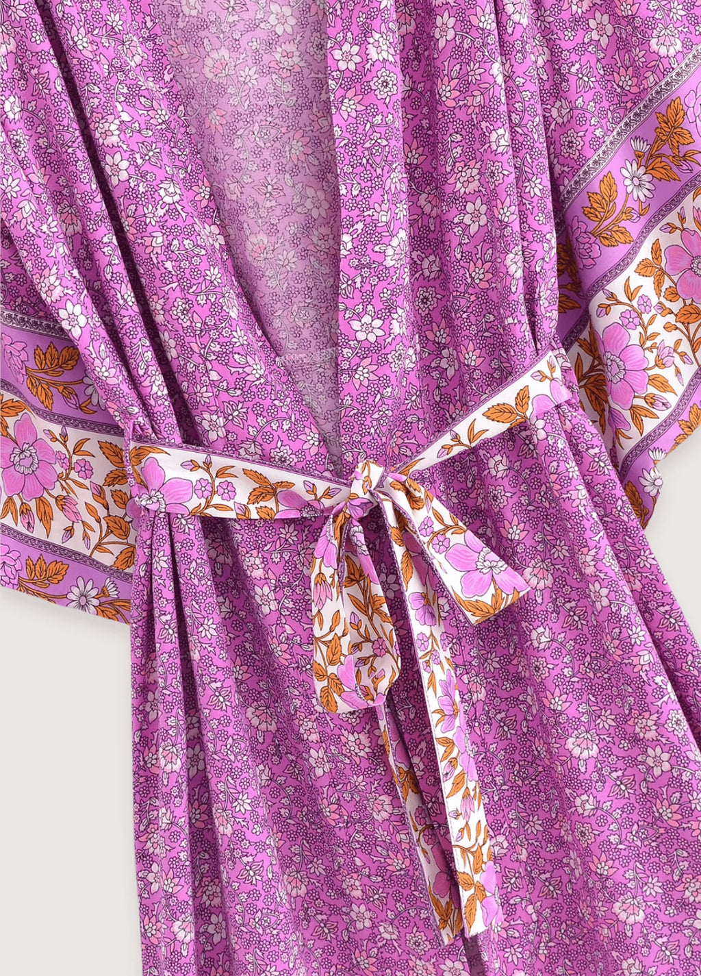 Kimono long | Floral Fuchsia