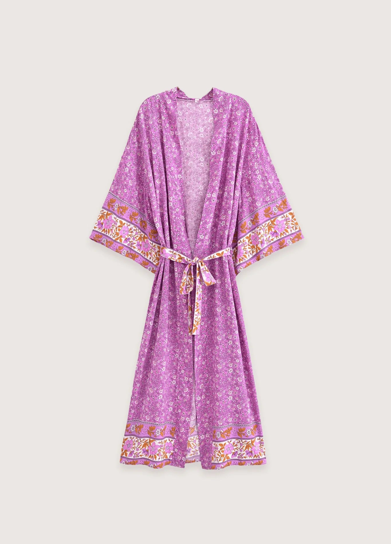 Kimono long | Floral Fuchsia