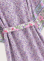 Kimono long | Floral Lilas