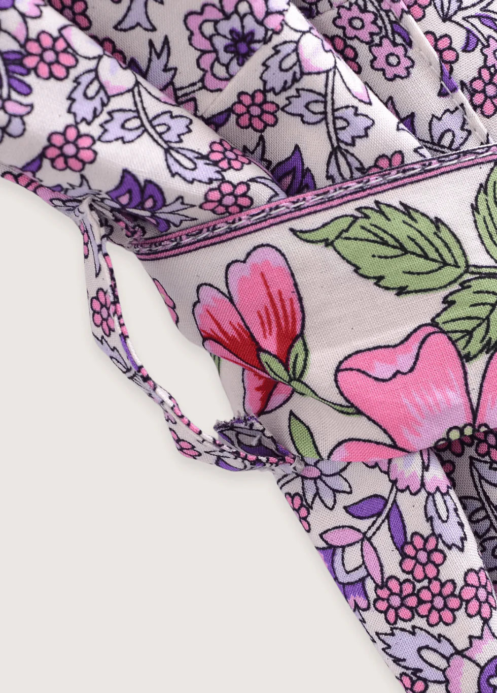 Kimono long | Floral Lilas
