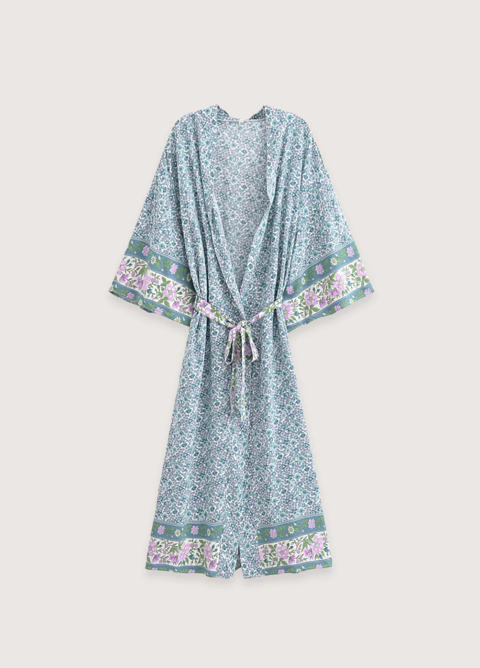 Kimono long | Floral Turquoise