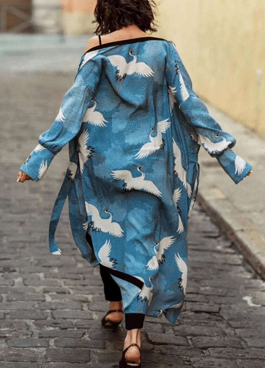 Kimono de plage Cygne Bleu