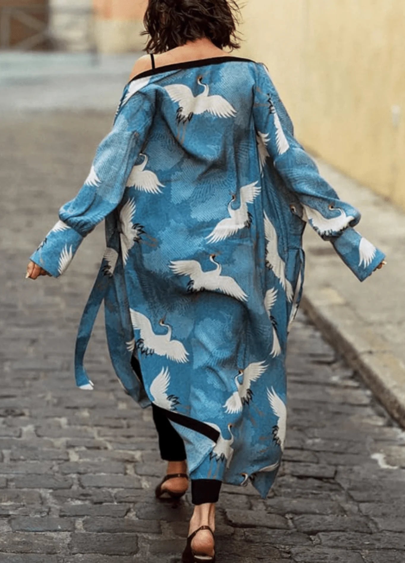 Kimono de plage Cygne Bleu