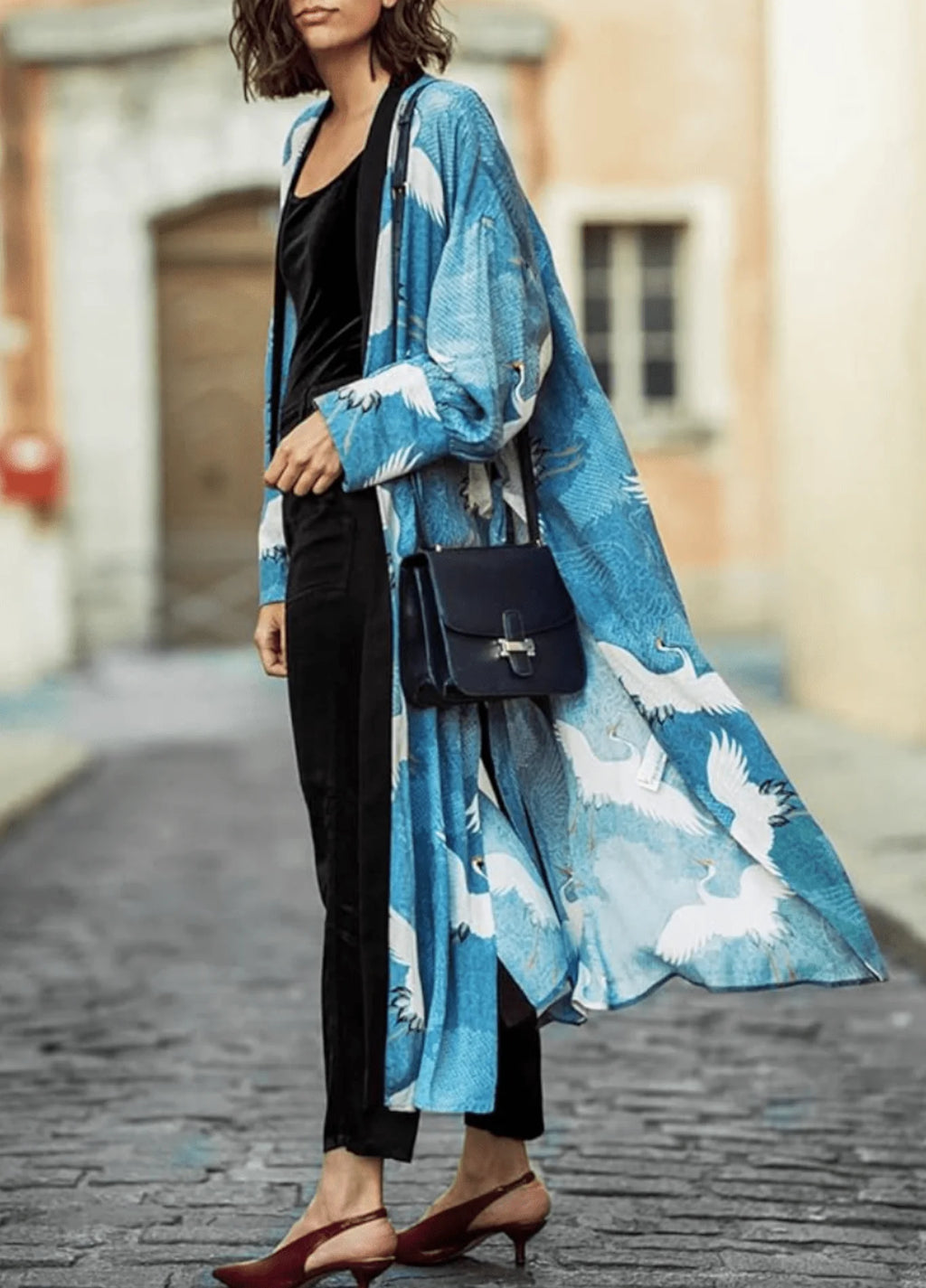 Kimono de plage Cygne Bleu