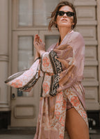 Kimono de plage Rose du soir