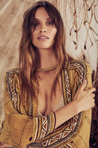 Kimono de plage Jaune