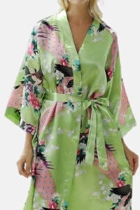 Kimono de nuit long | Vert De Sauge