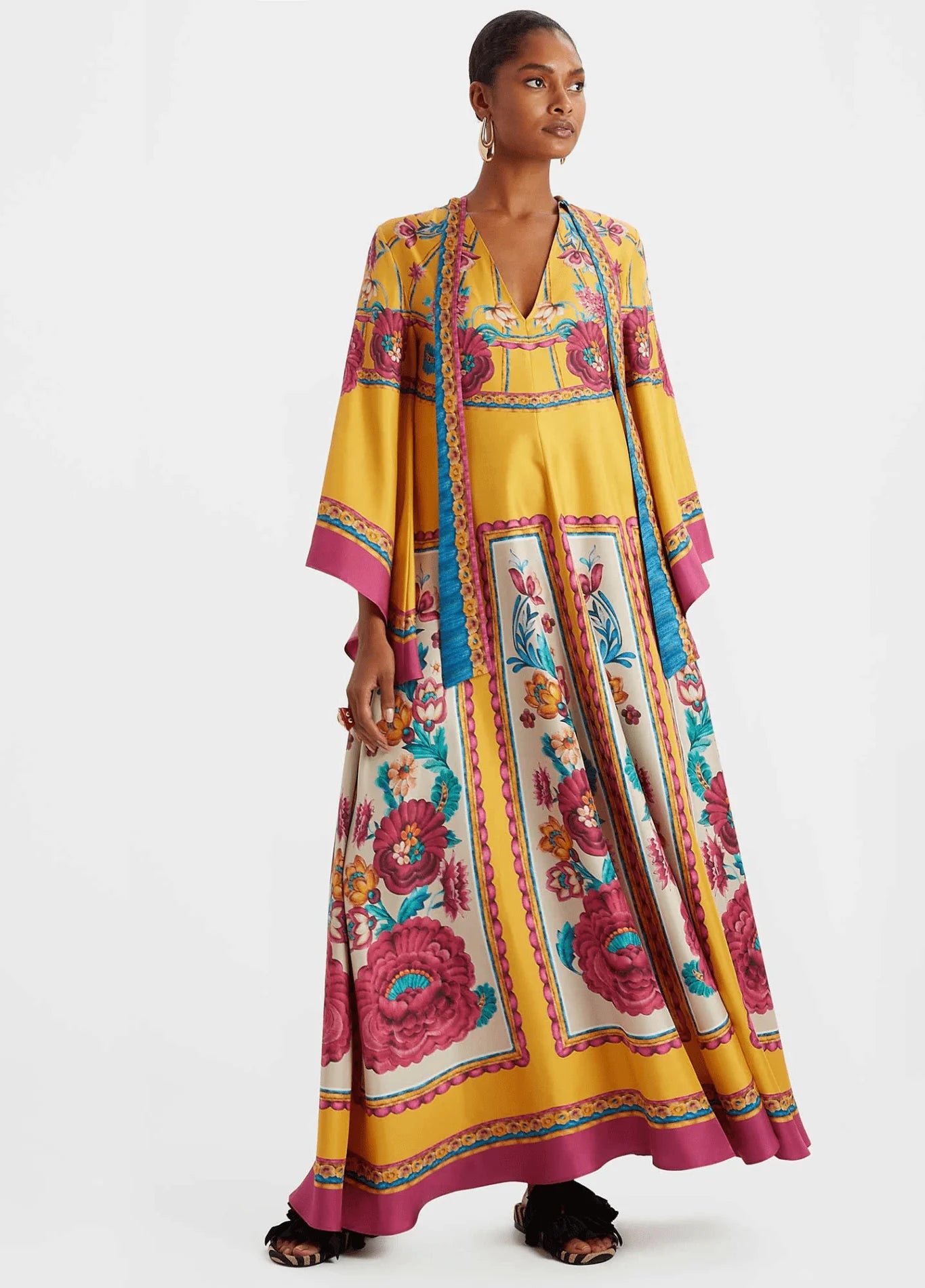 Robe kimono réversible | Orange Pur