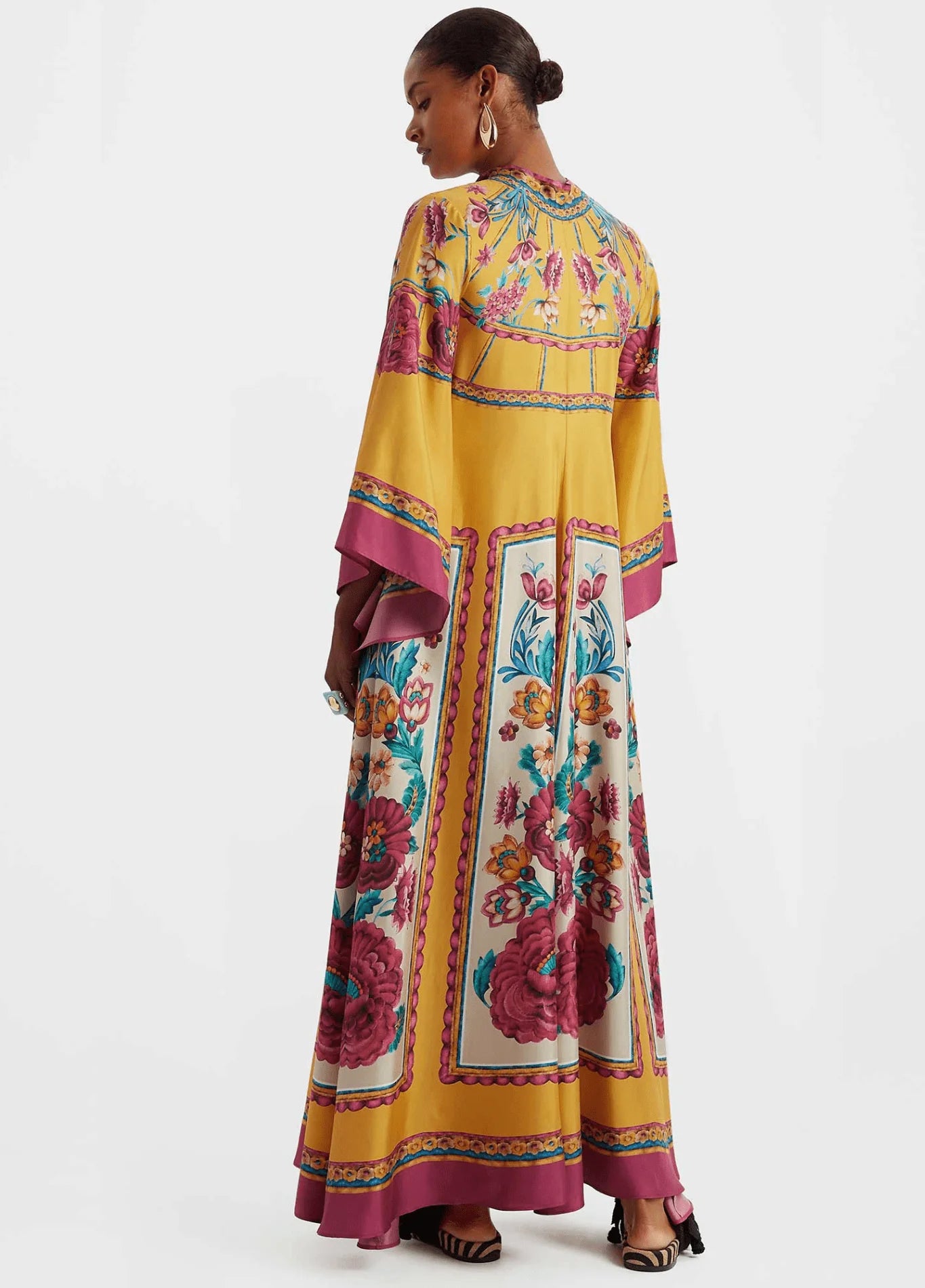 Robe kimono réversible | Orange Pur