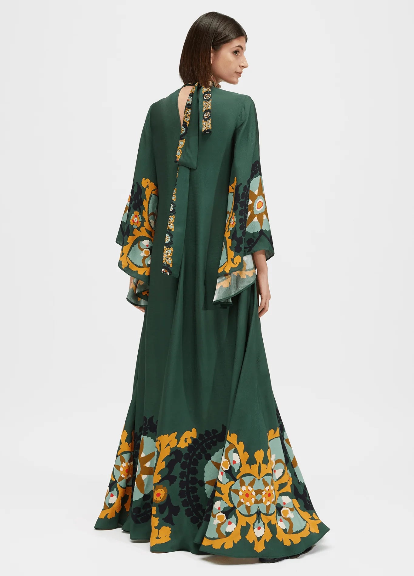 Robe kimono réversible | Vert élégant