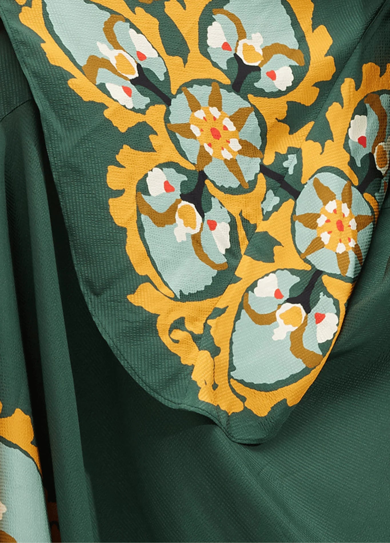 Robe kimono réversible | Vert élégant