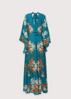 Robe kimono réversible | Bleu Azur