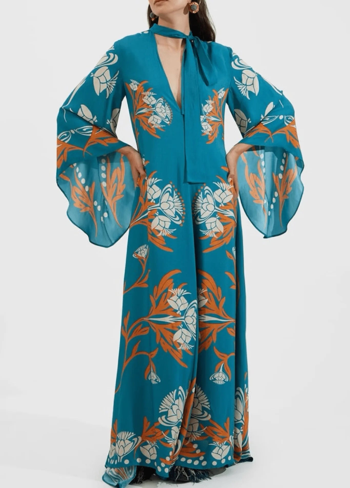Kimono Robe longue | Nuit pacifique